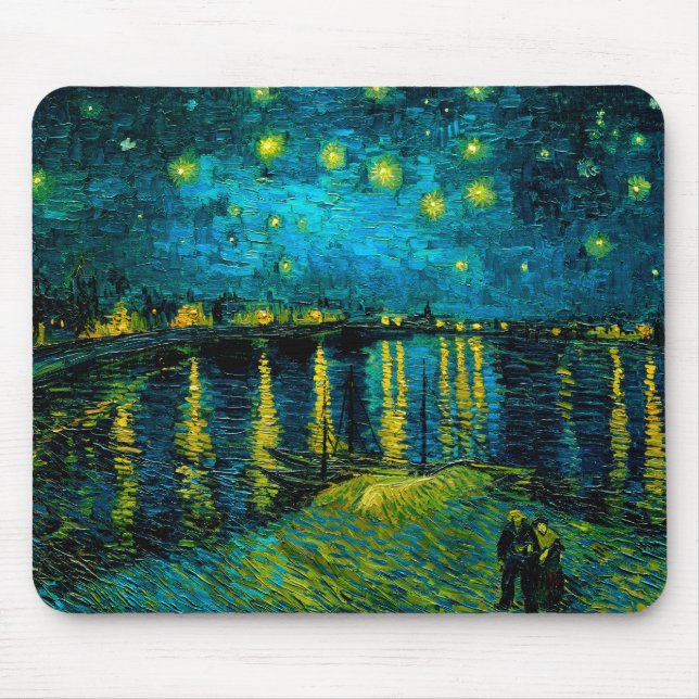 Van Gogh Starry Night Over the Rhône  Mouse Pad (Front)