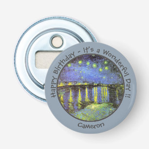 van Gogh Starry Night Over the Rhone Party Items Bottle Opener