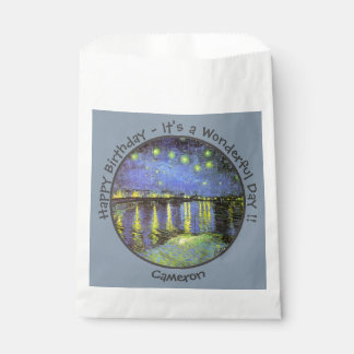 van Gogh Starry Night Over the Rhone Party Items Favour Bag