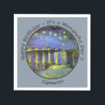 van Gogh Starry Night Over the Rhone Party Items Napkin<br><div class="desc">All of our products are made with large scale images that have been carefully edited to provide the best resolution,  colour and detail possible.</div>