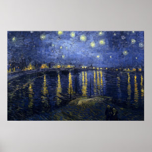 Van Gogh Starry Night Over The Rhone Poster