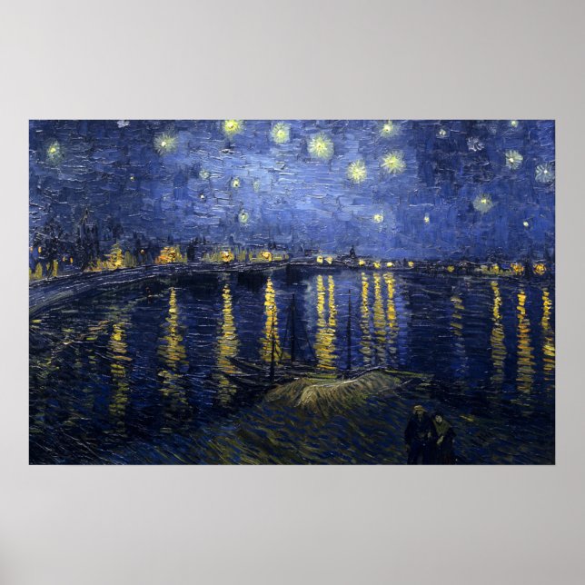 Van Gogh Starry Night Over The Rhone Poster (Front)