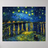 Van Gogh - Starry Night over the Rhone Poster