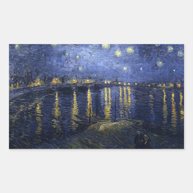 Van Gogh Starry Night Over The Rhone Sticker (Front)