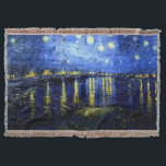 Van Gogh - Starry Night over the Rhone Throw Blanket<br><div class="desc">Vincent van Gogh painting,  Starry Night over the Rhone,  throw blanket.</div>