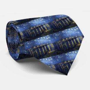 van Gogh , “ Starry_Night_Over_the_Rhone ” Tie