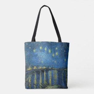 Van Gogh Starry Night Over the Rhone Tote Bag
