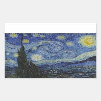 Van Gogh - Starry Night Rectangular Sticker