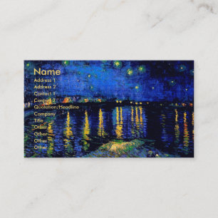 Van Gogh Starry Night Rhone (F474) Fine Art Business Card