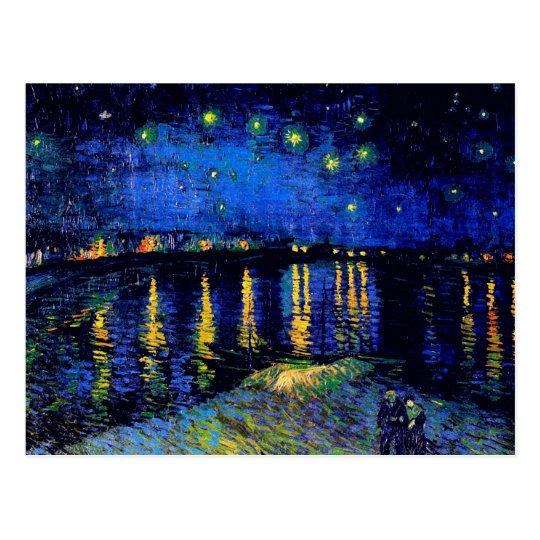 Van Gogh Starry Night Rhone (F474) Fine Art Postcard