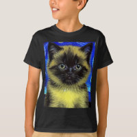 Van Gogh Starry Night Siamese Cat