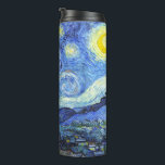 VAN GOGH Starry Night Thermal Tumbler<br><div class="desc">"van gogh vincent",  starry night, "famous painting",  vintage,  stars,  sky,  "fine art",  blue</div>