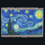 Van Gogh Starry Night Throw Blanket<br><div class="desc">Van Gogh Starry Night throw blanket</div>