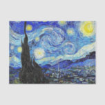 Van Gogh Starry Night Tissue Paper<br><div class="desc">The Starry Night, June 1889 on the front. Dutch Post-Impressionist painter who posthumously became one of the most famous and influential figures in Western art history. In a decade, he created about 2, 100 artworks, including around 860 oil paintings, most of which date from the last two years of his...</div>