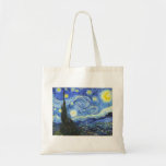 VAN GOGH Starry Night Tote Bag<br><div class="desc">"van gogh vincent",  starry night, "famous painting",  vintage,  stars,  sky,  "fine art",  blue</div>