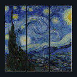 Van Gogh Starry Night Triptych<br><div class="desc">Starry Night by Vincent Van Gogh, oil on canvas, 1889.</div>