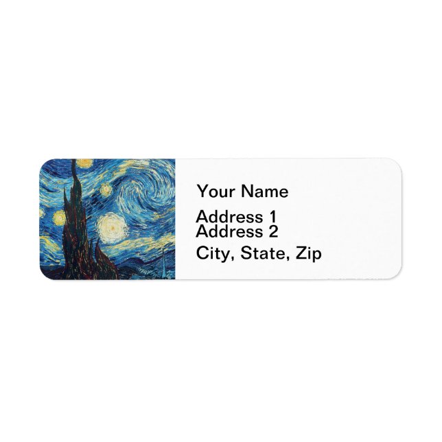 Van Gogh Starry Night Vintage Blue Masterpiece (Front)
