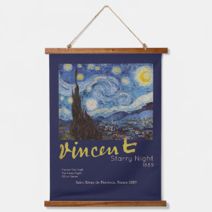 Van Gogh Starry Night Vintage Blue Masterpiece Hanging Tapestry