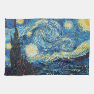 Van Gogh Starry Night Vintage Blue Masterpiece Kitchen Towel