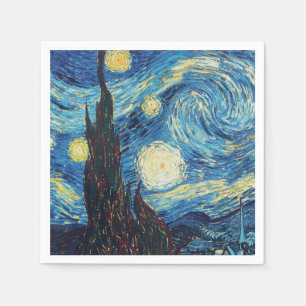 Van Gogh Starry Night Vintage Blue Masterpiece Napkin