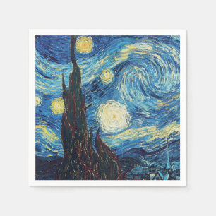 Van Gogh Starry Night Vintage Blue Masterpiece Napkin