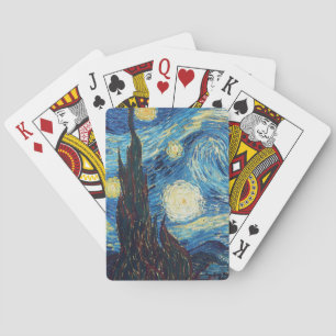 Van Gogh Starry Night Vintage Blue Masterpiece Playing Cards