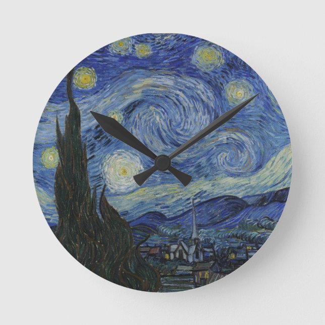 Van Gogh Starry Night Wall Clock (Front)