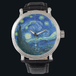 Van Gogh starry night Watch<br><div class="desc">Van Gogh's famous painting, "The Starry Night." Painted during his stay at the Saint Remy asylum in the 1880's, van Gogh depicted the rolling hills and cypress trees he saw from his window. Digitally enhanced by PixDezines. Copyright © 2008-2016 PixDezines.com™ and PixDezines™ on zazzle.com. All rights reserved.</div>