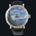 VAN GOGH Starry Night Watch<br><div class="desc">"van gogh vincent", starry night, "famous painting", vintage, stars, sky, "fine art", blue</div>