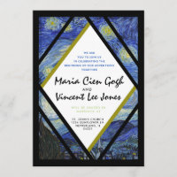 Van Gogh Starry Night Wedding Invitation