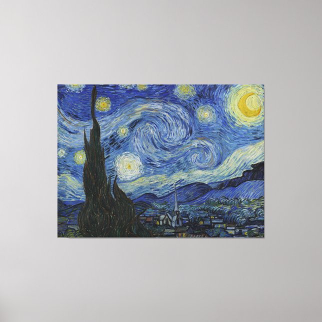 Van Gogh Starry Nuit Enveloppé Toile (Recto)