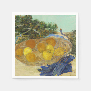 Van Gogh Still Life of Oranges Lemons Blue Gloves Napkin