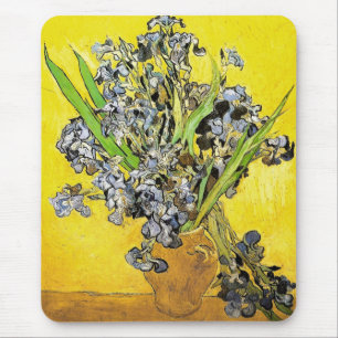 Van Gogh Still Life Vase, Irises (F678) Fine Art Mouse Pad