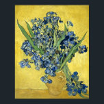 Van Gogh Still Life Vase, Irises (F678) Fine Art Poster<br><div class="desc">Still Life: Vase with Irises Against a Yellow Background, Vincent van Gogh, St. Rémy, May 1890. Oil on canvas, 92 x 73.5 cm. Amsterdam, Van Gogh Museum. F 678, JH 1977 Vincent Willem van Gogh (30 March 1853 – 29 July 1890) was a Dutch Post-Impressionist artist. Some of his paintings...</div>