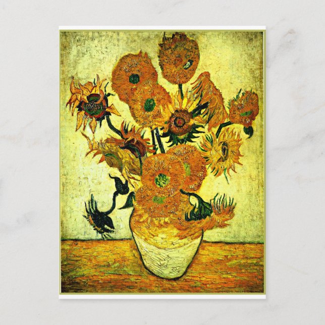 Van Gogh - Still Life Vase with 14 Sunflowers Post Postcard (Front)