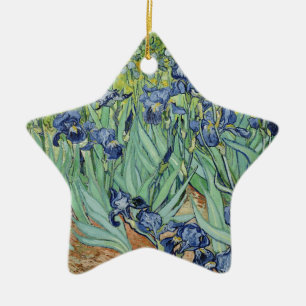 Van Gogh Still Life: Vase with Irises Ceramic Ornament