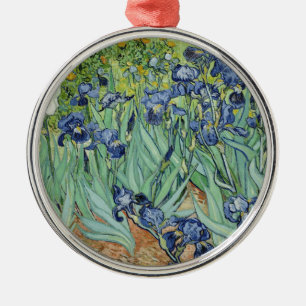 Van Gogh Still Life: Vase with Irises Metal Ornament