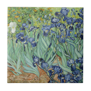 Van Gogh Still Life: Vase with Irises Tile