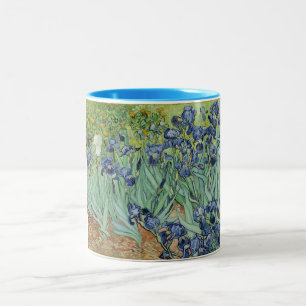 Van Gogh Still Life: Vase with Irises Two-Tone Coffee Mug