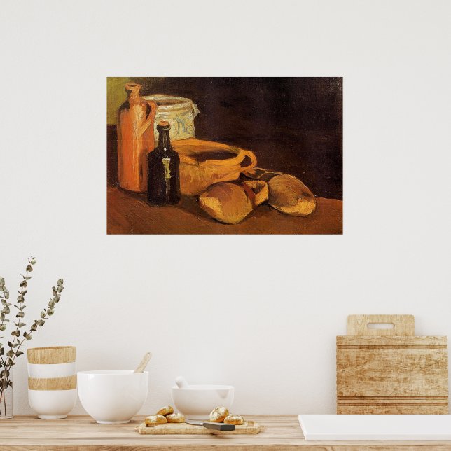 Van Gogh - Still Life with Clogs and Pots Poster (Kitchen)