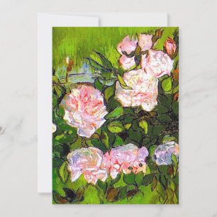 Van Gogh Still Life with Pink Roses Announcement