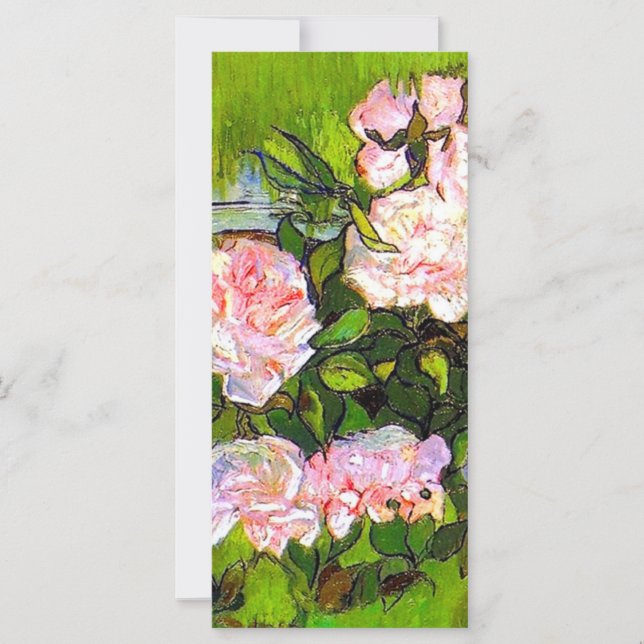 Van Gogh Still Life with Pink Roses Card (Front)