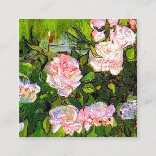 Van Gogh Still Life with Pink Roses Enclosure Card