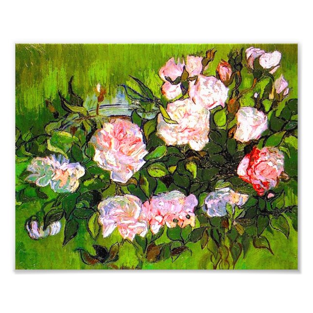 Van Gogh Still Life with Pink Roses Photo Print (Front)