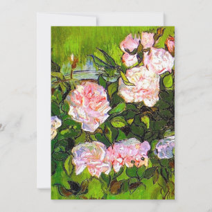 Van Gogh Still Life with Pink Roses Save The Date
