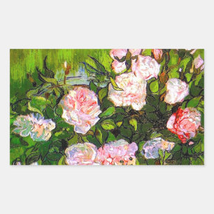 Van Gogh Still Life with Pink Roses Sticker