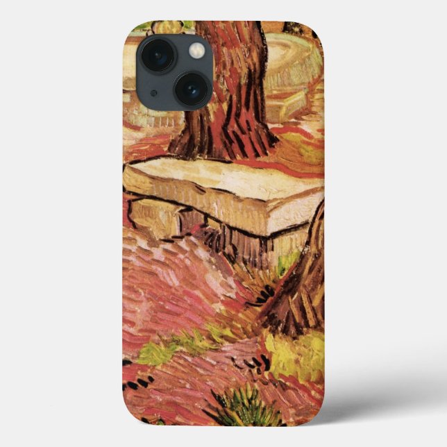 Van Gogh Stone Bench in Garden, St Paul Hospital Case-Mate iPhone Case (Back)