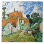 Van Gogh - Street in Auvers - sur-Oise Ceramic Til Tile<br><div class="desc">Street in Auvers - sur-Oise,  famous painting by Vincent van Gogh</div>
