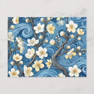 Van Gogh Style Almond Blossoms Postcard