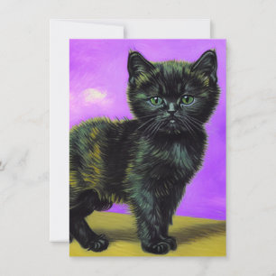 Van Gogh Style Cat Card